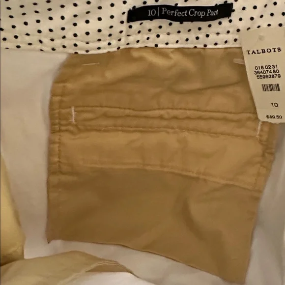 NWT Women’s Talbots White Slim Leg Perfect Crop Pants Size 10 - Picture 10 of 10